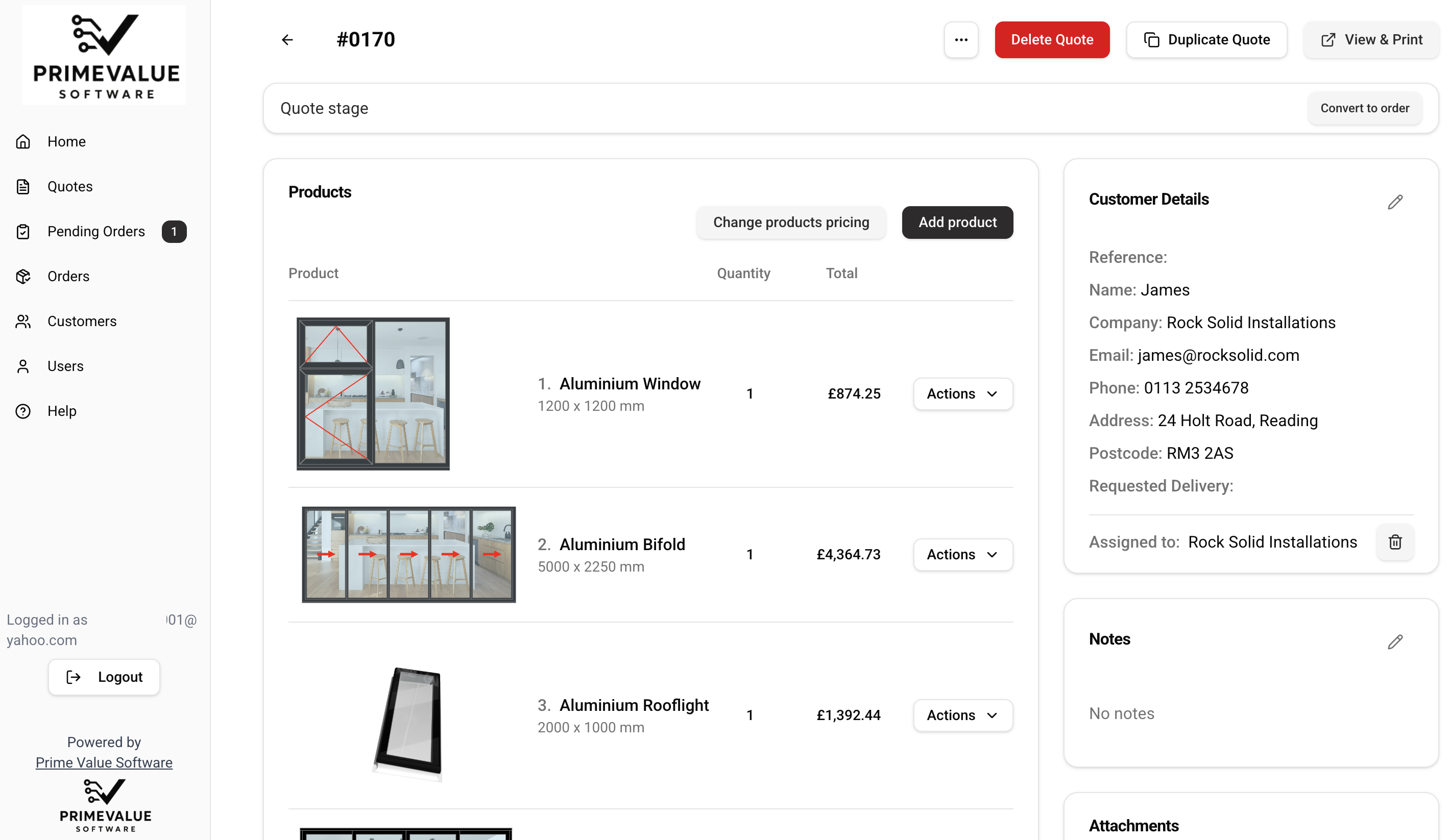 PrimeValue Software Configurator Interface